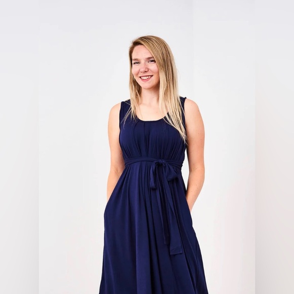 Latched Mama navy petite romper - Picture 6 of 8